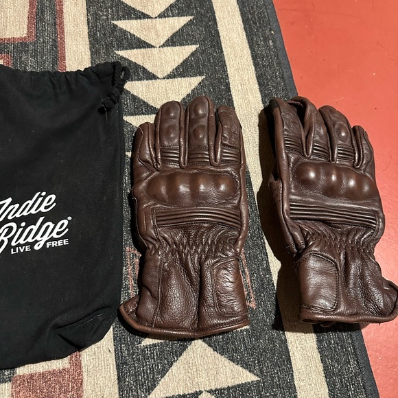 Accessories Indie Ridge Full Gauntlet Brown Leather Gloves Large
